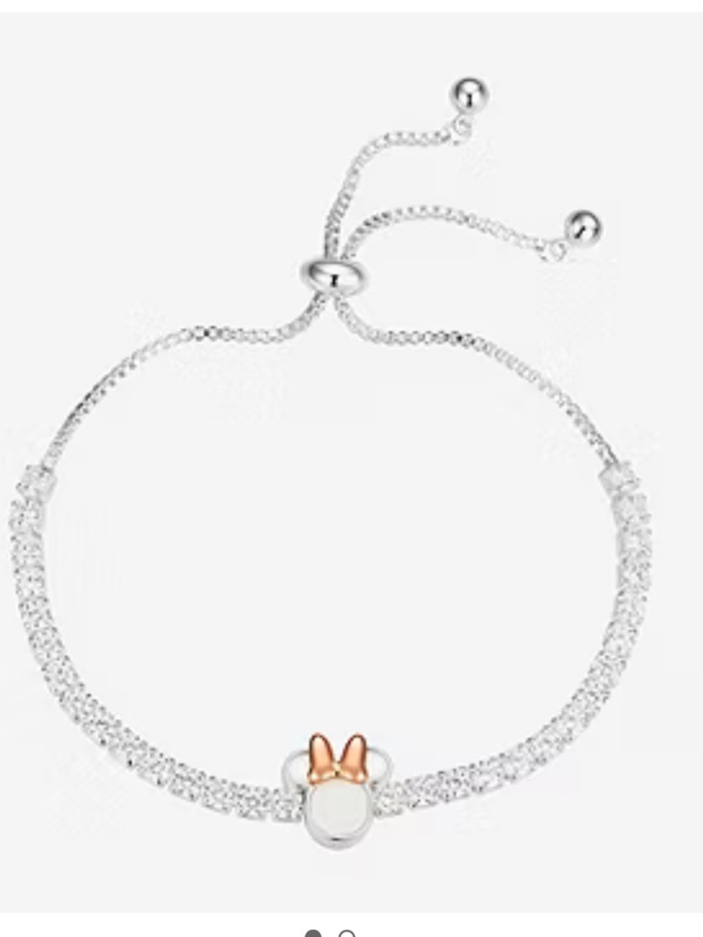 Disney Classics Jewelry | Minnie Mouse Crystal Bolo Bracelet